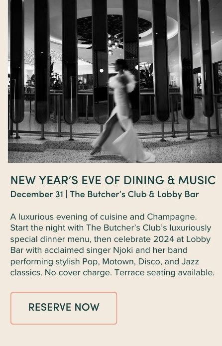 New Year's Eve of dining & music December 31 | The Butcher’s