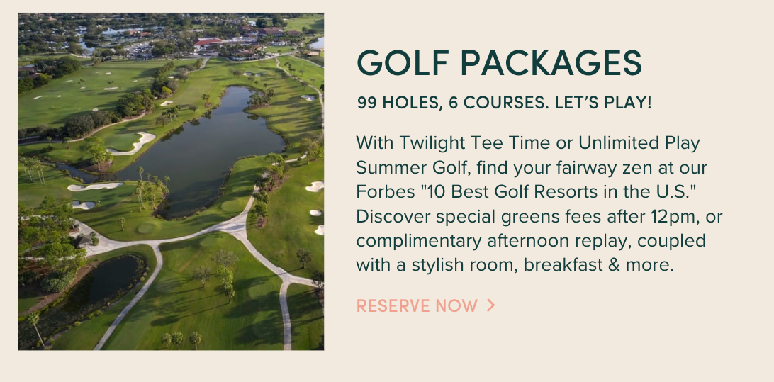 Golf Packages: With Twilight Tee Time or Unlimited Play Summer Golf, find your fairway zen at our Forbes ''10 Best Golf Resorts in the U.S.'' Discover special greens fees after 12pm, or complimentary afternoon replay, coupled with a stylish room, breakfast & more.